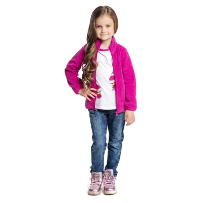 Темно-розовая куртка для девочки 372161