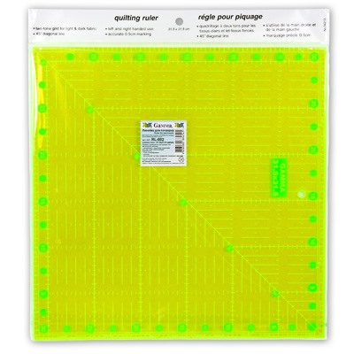 "Gamma" Линейка для пэчворка RL-002 31.5 x 31.5 см в пакете с еврослотом пластик