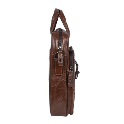Мужская кожаная сумка К8037 коричневая
