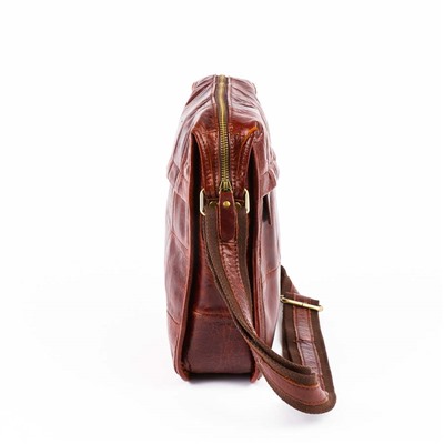 Мужская кожаная сумка 1105 св. коричневая
