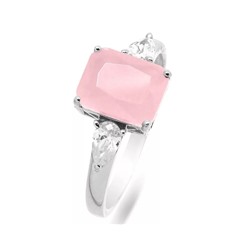 Кольцо, розовый кварц, МЦВ156