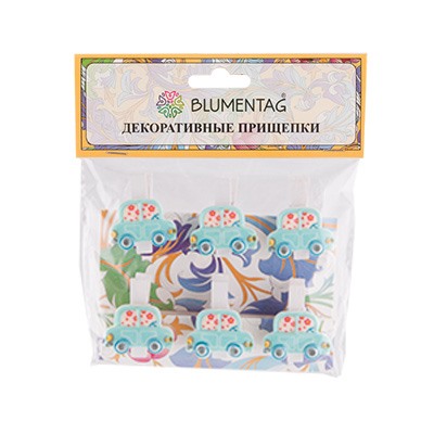 "Blumentag" WCRH-35 Декоративные прищепки 5 х 6 шт. 3.5 см СК