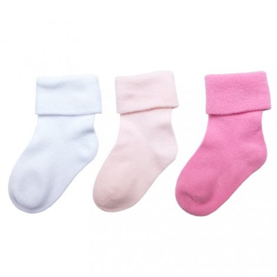 Носки детские трикотажные для девочек, 3 пары в комплекте