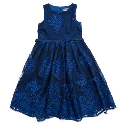 Синее платье для девочки 472003