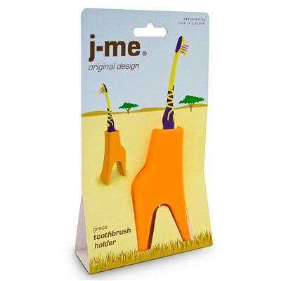 Держатель для зубной щетки Giraffe оранжевый /бренд J-me/