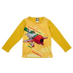 Желтая футболка с длинным рукавом для мальчика 979397