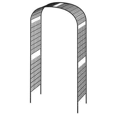 Арка для вьющихся растений "Сетка" 230х50см, дуга 125см, труба д1,6см, прямая, разборная, металл, эмаль античная бронза (Россия)