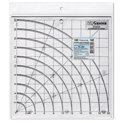 "Gamma" Линейка для пэчворка RL-006 22 x 22 см пластик