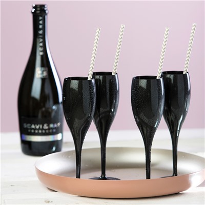 Набор бокалов для шампанского 4 шт Superglas CHEERS NO. 1, 100 мл, розовый / Бренд: Koziol /