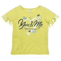 Желтая футболка для девочки 172118