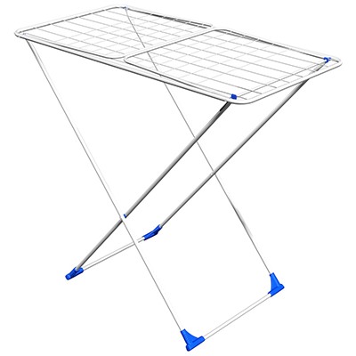 Сушилка для белья напольная "Ника" 95х54х178см, длина сушильного полотна 18м, с крыльями, складная, нагрузка до 15кг, металл, белая эмаль (Россия)