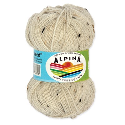 Пряжа ALPINA "ALPACA TWEED" 90% альпака, 7% акрил, 3% вискоза 5 х 50 г 300 м ± 15 м