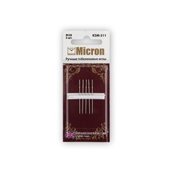 Иглы для шитья ручные "Micron" гобеленовые KSM-511 в блистере 5 шт. 28