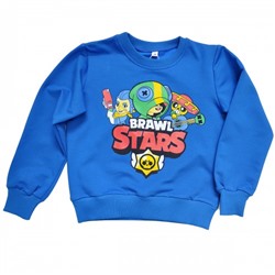 Свитшот детский "Brawl Stars - Leon" для мальчика (синий)