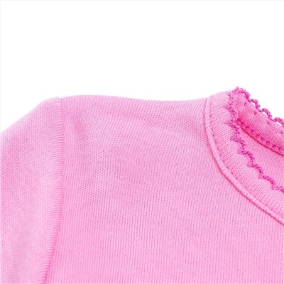 Розовая футболка с длинным рукавом для девочки 388122