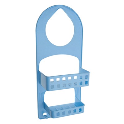 Полка для ванной пластмассовая "Прямая" 9х4х17см, 2-х ярусная, навесная (Россия)