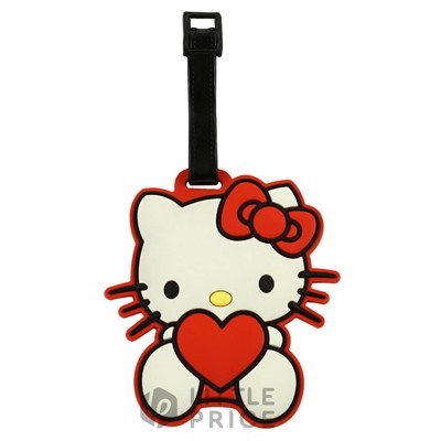 Бирка багажная - Hello kitty Heart red