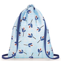Рюкзак складной Mini maxi sacpack leaves blue /бренд Reisenthel/