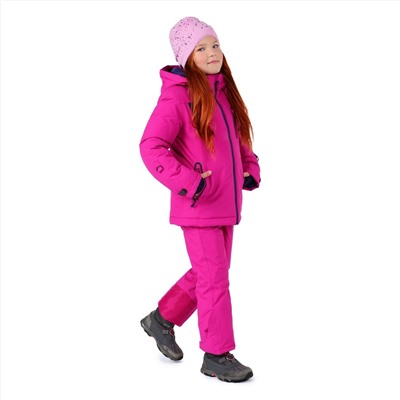 Фиолетовая куртка на флисе для девочки 389031