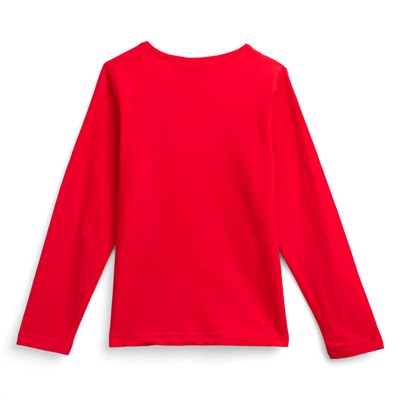 Красная футболка с длинным рукавом для девочки 979405