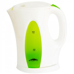 Чайник электрический 2200 Вт, 1 л ЭЛЬБРУС-3 белый с зеленым