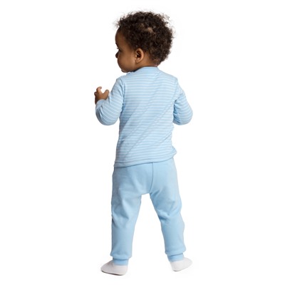 Голубой комплект: футболка с длинным рукавом, брюки для мальчика 577801