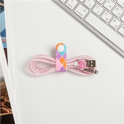 Набор: держатель для провода и кабель USB iPhone «Самой особенной», 1 м