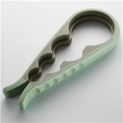 Открывалка для банок (консервный нож) BE-5334Р зеленая с серым