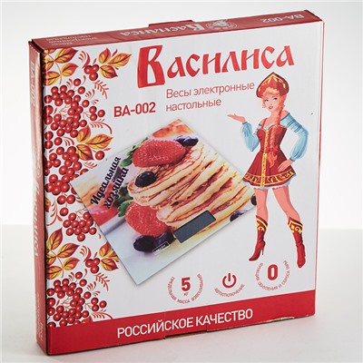 Весы электронные настольные ВАСИЛИСА ВА-002 "Идеальная хозяйка"