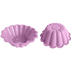 Форма для выпечки кекса силиконовая BE-4385S розовая