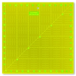 "Gamma" Линейка для пэчворка RL-002 31.5 x 31.5 см в пакете с еврослотом пластик