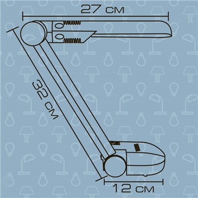 Светильник настольный складной 26-0006/S серебристый