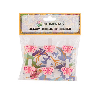 "Blumentag" WCRH-35 Декоративные прищепки 5 х 6 шт. 3.5 см СК