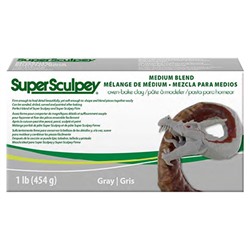 "Sculpey" Super Sculpey Medium Blend полимерная глина 454 г SSMED1серый