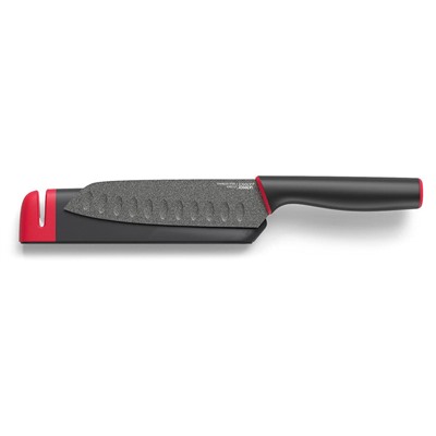 Нож Сантоку в чехле со встроенной ножеточкой Slice&Sharpen 5" / Бренд Joseph Joseph/
