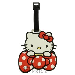 Бирка багажная - Hello kitty Bow red