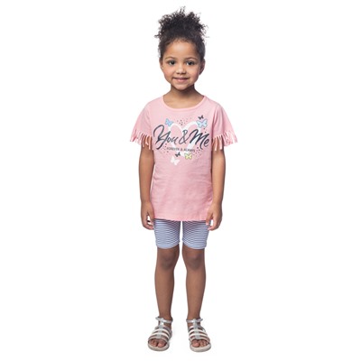 Светло-розовая футболка для девочки 172116