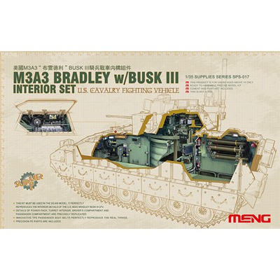 "MENG" SPS-017 "интерьер танка" U.S. CAVALRY FIGHTING VEHICLE M3A3 BRADLEY w/BUSK III INTERIOR SET 1/35