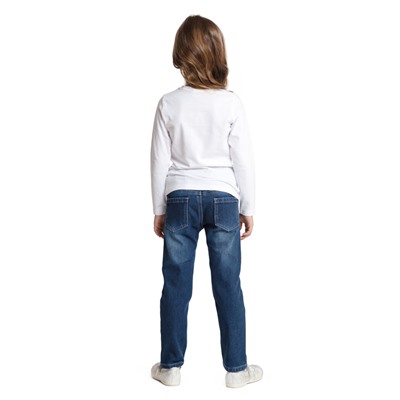 Синие брюки джинсовые для девочки 372110