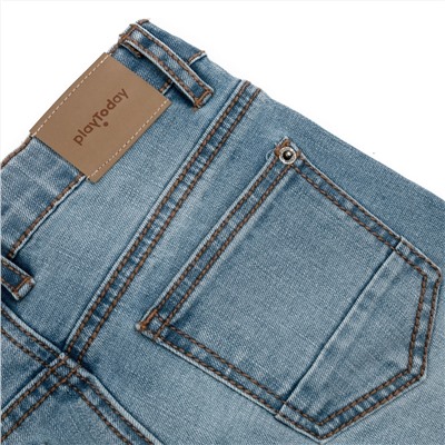 Синие брюки джинсовые для мальчика 181154