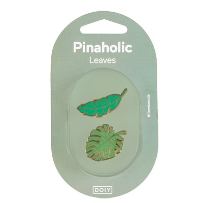 Набор из 2-х металлических булавок Pinaholic Leaves / Бренд: Doiy /
