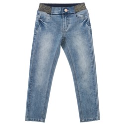 Светло-синие брюки джинсовые для девочки 172012