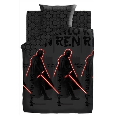 Star Wars Neon, Детское постельное белье из поплина, 1,5 сп, наволочки 70*70, светится в темноте Star Wars Neon