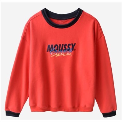 Свободный хлопковый пуловер с начесом MOUSSY