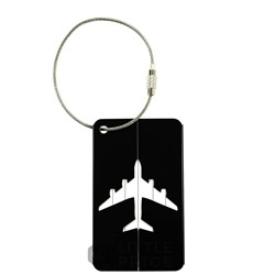 Бирка багажная - Metall plane Black