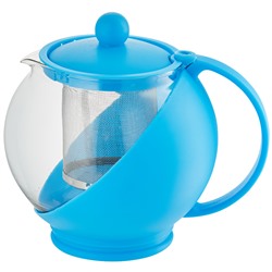 Чайник заварочный 750мл ВЕ-5570/4 голубой с металлическим фильтром
