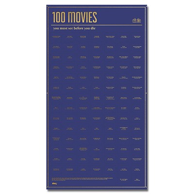Постер «100 фильмов, которые нужно посмотреть прежде чем умереть» / Бренд: Doiy /