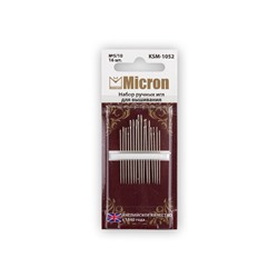 Иглы для шитья ручные "Micron" набор для вышивания KSM-1052 в блистере 16 шт. 5/10