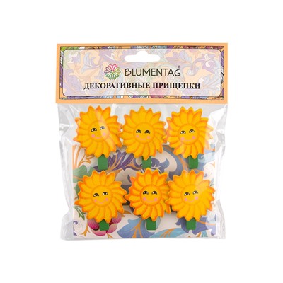 "Blumentag" WCRS-35 Декоративные прищепки 5 х 6 шт. 3.5 см