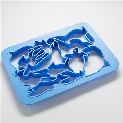 Форма для печенья ОКЕАН (11 фигурок) BE-4422 голубая